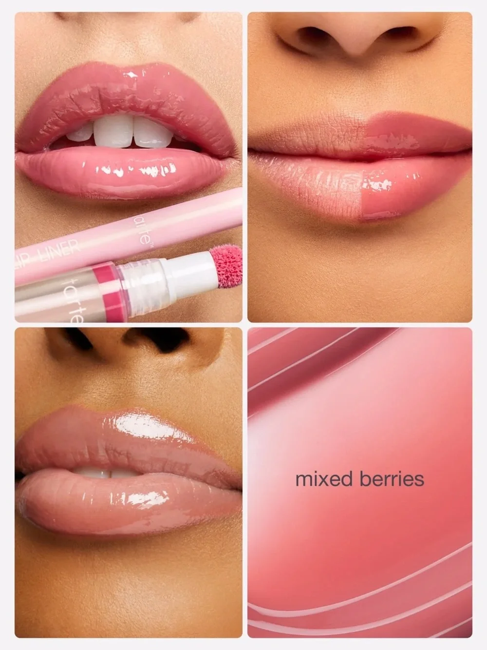 TARTE MARACUJA JUICY LIP ICONS PLUMPING LIP OIL & LINER DUO;—MIXED BERRIES
